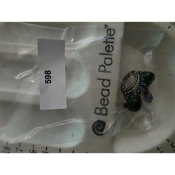 Trifari Alfred Phillippe Sterling Silver Crown Brooch Green Cabochons Rhinestone - Picture 8 of 8